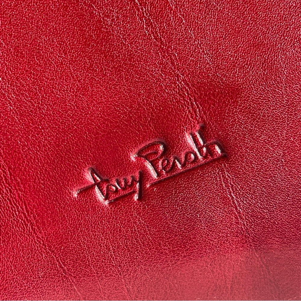 Classic Ladies Tony Perotti Briefcase, Laptop Bag. Red Leather. Gently Used. - Picture 2 of 15